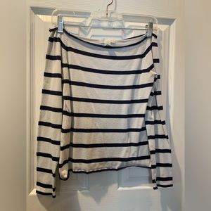 H&M Off the Shoulder Striped Long Sleeve